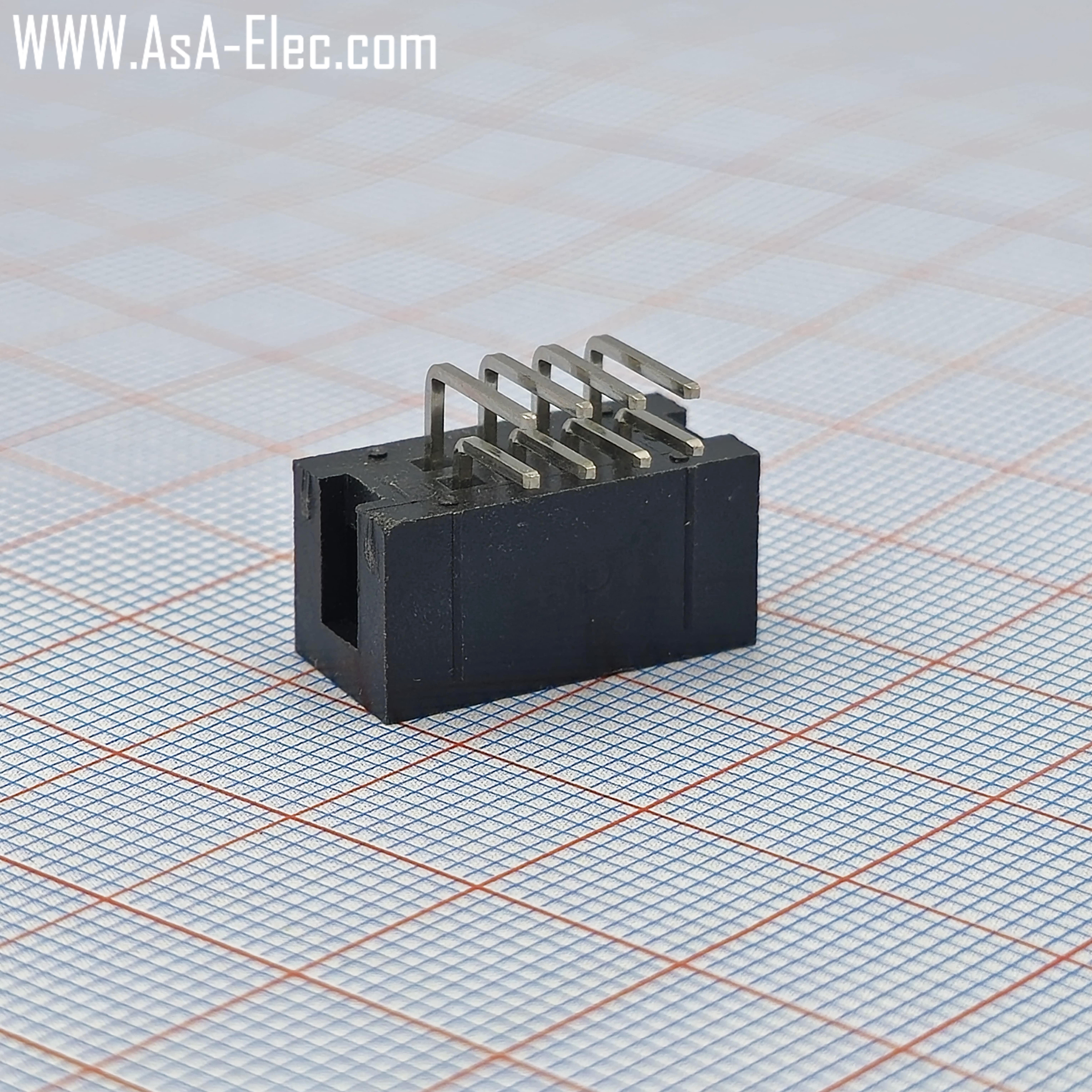 کانکتور باکس هدر 2.54 میلیمتر 8 پین نر رایت BOX